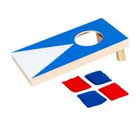 Set di tavole da lancio con sacco di sabbia, piccole tavole in legno, 26 x 13 x 7 cm, gioco interattivo e pouf, giochi per famiglie, mini cornhole da viaggio per bambini, adulti, uso esterno e interno