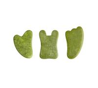 Set di tavole Gua Sha in giada verde, raschietto a guazzo for strumenti for massaggio raschiante for il sollevamento del viso dei punti di agopuntura SPA for il corpo (Color : 3pcs 05)
