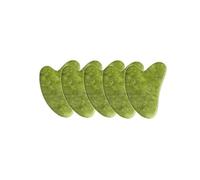 Set di tavole Gua Sha in giada verde, raschietto a guazzo for strumenti for massaggio raschiante for il sollevamento del viso dei punti di agopuntura SPA for il corpo (Color : 5pcs 02)