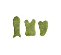 Set di tavole Gua Sha in giada verde, raschietto a guazzo for strumenti for massaggio raschiante for il sollevamento del viso dei punti di agopuntura SPA for il corpo (Color : 3pcs 03)