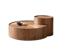 Set Di Tavolini Da Caffè Moderni For Soggiorno, Finitura Noce, Centrotavola Decorativo For La Casa, Mobile Contenitore Ideale For Aree Lounge In Appartamenti D'albergo