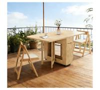 Set di tavolo da cucina estensibile in legno con 4 sedie - Mobile da pranzo pieghevole e antimacchia for sala da pranzo, soggiorno e ristorante (salvaspazio for appartamenti)