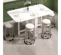 Set di tavolo da cucina pieghevole per 6 persone, tavolo da pranzo espandibile con sedie, moderno Dinette per cucina e sala da pranzo