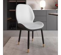 Set di tavolo da pranzo e sedie, 4 pezzi, con schienale alto e morbidi cuscini per seduta, gambe in metallo, per sala da pranzo, soggiorno o ufficio