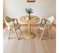 Set di tavolo da pranzo e sedie per 2 persone, design salvaspazio, mobili rotondi moderni con gambe in metallo per piccoli spazi