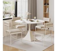 Set di tavolo da pranzo e sedie per 4 persone, per il tempo libero, caffè, ufficio, reception, club, per casa, cucina, ristorante, soggiorno (70 cm / 27.5in)