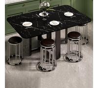 Set di tavolo da pranzo espandibile per 6 persone, tavolo da cucina pieghevole con sedie, moderno Dinette salvaspazio per sala da pranzo e cucina, ideale per piccoli spazi, elegante e funzionale