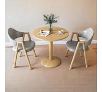 Set di tavolo da pranzo per 2-3 pezzi piccolo tavolo rotondo da cucina in legno con sedie, ideale per spazi compatti, accogliente set dinette per sala da pranzo o ristorante