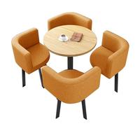 Set di tavolo da pranzo per 4 persone, combinazione di tavolo da reception e sedia, scrivania per negoziati, scrivania da caffè per conferenze, per casa, soggiorno, balcone, sala pausa caffè