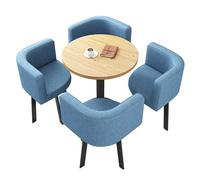 Set di tavolo da pranzo per 4 persone, combinazione di tavolo da reception e sedia, scrivania per negoziati, scrivania da caffè per conferenze, per casa, soggiorno, balcone, sala pausa caffè