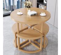 Set di tavolo da pranzo per 4 persone, moderno tavolo da cucina circolare con sedie, mobili per sala Dinette per 4 persone, design elegante per una migliore esperienza culinaria