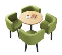 Set di tavolo da pranzo per 4 persone, tavolo da ricevimento e sedia, combinazione per casa, soggiorno, balcone, bar, sala pausa