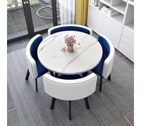 Set di tavolo da pranzo rotondo, moderno, mobili da cucina con sedie, 80 x 75 cm, per sala da pranzo e cucina