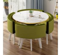 Set di tavolo da pranzo rotondo per 4 persone, con sedie, piccoli tavoli per sala conferenze e negoziazione, mobili salvaspazio per la vita urbana (colore unico K1 monocolore)