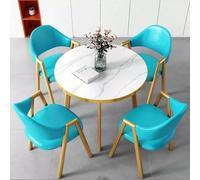 Set di tavolo da pranzo rotondo per 4 uffici, sale conferenze, con sedie, area reception, elegante tavolo negoziale per sala da pranzo e soggiorno