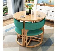 Set di tavolo da pranzo rotondo per quattro persone, design moderno, perfetto per piccoli spazi e pasti in famiglia
