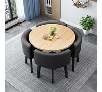 Set di tavolo da pranzo rotondo quadrato con 4 sedie piccole per ufficio, sala conferenze, tavoli e sedie, mobili moderni per sala da pranzo per cucina, soggiorno, 029,80 cm