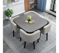Set di tavolo da pranzo salvaspazio per 4 piccoli tavoli da cucina rotondi e quadrati e sedie per spazi compatti, mobili da pranzo eleganti e funzionali per aree limitate