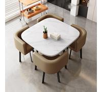 Set di tavolo da pranzo, tavolo da pranzo quadrato e 4 sedie, tavolo da caffè e sedia, combinazione balcone soggiorno tavolo da pranzo, per caffetteria, negozio di tè al latte e soggiorno. (Dimensioni