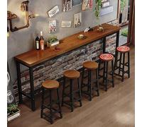 Set di tavolo da pub con altezza da bar, moderno tavolo da pranzo in legno con poggiapiedi, per cucina e bar