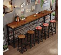 Set di tavolo da pub con altezza da bar, moderno tavolo da pranzo in legno con poggiapiedi, per cucina e bar