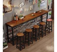 Set di tavolo da pub con altezza da bar, moderno tavolo da pranzo in legno con poggiapiedi, per cucina e bar