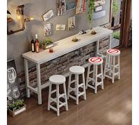 Set di tavolo da pub con altezza da bar, moderno tavolo da pranzo in legno con poggiapiedi, per cucina e bar