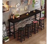 Set di tavolo da pub con altezza da bar, moderno tavolo da pranzo in legno con poggiapiedi, per cucina e bar