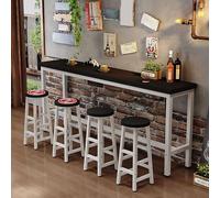 Set di tavolo da pub con altezza da bar, moderno tavolo da pranzo in legno con poggiapiedi, per cucina e bar