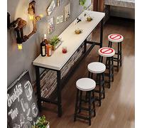Set di tavolo da pub con altezza da bar, moderno tavolo da pranzo in legno con poggiapiedi, per cucina e bar
