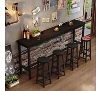 Set di tavolo da pub con altezza da bar, moderno tavolo da pranzo in legno con poggiapiedi, per cucina e bar