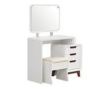 Set di tavolo da trucco con specchi HD e comodo sgabello per donne e ragazze, tavolo da toeletta nordico, mobiletto per camera da letto e bagno