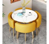 Set di tavolo e sedie per sala da pranzo per 4 persone, versatile, rotondo, quadrato, per conferenze e reception, ideale per cucina, sala da pranzo e trattative aziendali.