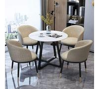 Set di tavolo e sedie per ufficio e reception, set di tavolo da pranzo per 4 mobili da negoziato, perfetto per club e uffici, taglia unica