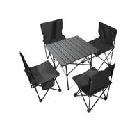 Set di tavolo e sedie pieghevoli per esterni, attrezzatura portatile da picnic e campeggio, design a rotolo di uova, ideale per attività all'aperto
