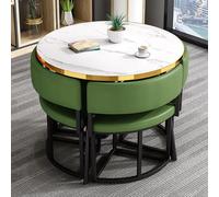 Set di tavolo e sedie rosa per ufficio, reception, club o casa, versatile per il tempo libero, soggiorno, cucina, bar, balcone, camera da letto, biblioteca, sala da biliardo (colore verde)