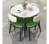 Set di tavolo e sedie rotonde per sala conferenze, 5 pezzi, combinazione di negoziazione e sala da pranzo, perfetto per ufficio reception e piccolo caffè per 4 persone