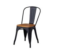 Set di tavolo e sedie semplice e casual for ristorante, bar, caffetteria, barbecue, tavolo da pranzo in ferro battuto e sedia, tavolo da pranzo in legno massello in stile industriale(83*46*46cm)