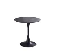 Set di tavolo rotondo a tulipano con sedie per caffè, latte, tè e dessert, piccolo tavolo da pranzo per casa, balcone, ufficio, nero (100 cm)