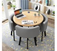 Set di tavolo rotondo con 4 sedie per ufficio, sala conferenze o sala da pranzo, mobili moderni per il tempo libero per cucina e soggiorno
