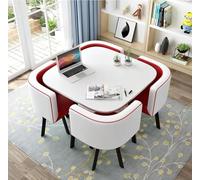Set di tavolo rotondo con 4 sedie per ufficio, sala conferenze o sala da pranzo, mobili moderni per il tempo libero per cucina e soggiorno