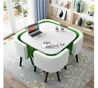 Set di tavolo rotondo con 4 sedie per ufficio, sala conferenze o sala da pranzo, mobili moderni per il tempo libero per cucina e soggiorno