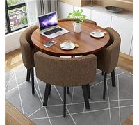 Set di tavolo rotondo con 4 sedie per ufficio, sala conferenze o sala da pranzo, mobili moderni per il tempo libero per cucina e soggiorno