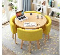 Set di tavolo rotondo con 4 sedie per ufficio, sala conferenze o sala da pranzo, mobili moderni per il tempo libero per cucina e soggiorno