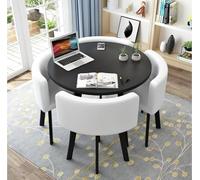 Set di tavolo rotondo con 4 sedie per ufficio, sala conferenze o sala da pranzo, mobili moderni per il tempo libero per cucina e soggiorno