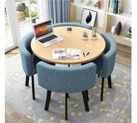 Set di tavolo rotondo con 4 sedie per ufficio, sala conferenze o sala da pranzo, mobili moderni per il tempo libero per cucina e soggiorno