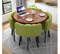 Set di tavolo rotondo con 4 sedie per ufficio, sala conferenze o sala da pranzo, mobili moderni per il tempo libero per cucina e soggiorno