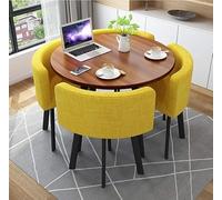 Set di tavolo rotondo con 4 sedie per ufficio, sala conferenze o sala da pranzo, mobili moderni per il tempo libero per cucina e soggiorno