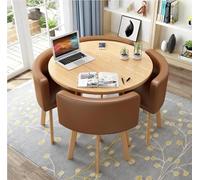 Set di tavolo rotondo con 4 sedie per ufficio, sala conferenze o sala da pranzo, mobili moderni per il tempo libero per cucina e soggiorno