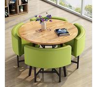 Set di tavolo rotondo con sedie, 80 cm, tavolino da caffè per reception, ufficio, sala conferenze, soggiorno, tempo libero, cucina